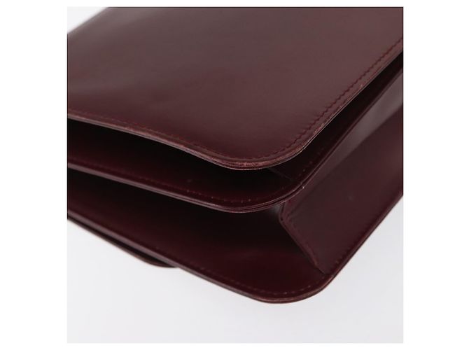 Borsa a mano in pelle bordeaux Gucci oro Auth ep13170 D'oro Bordò - vista 15