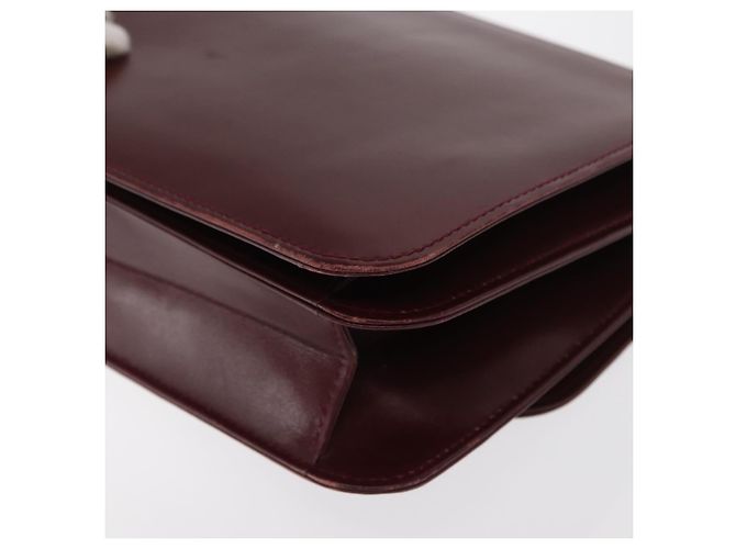 Borsa a mano in pelle bordeaux Gucci oro Auth ep13170 D'oro Bordò - vista 16