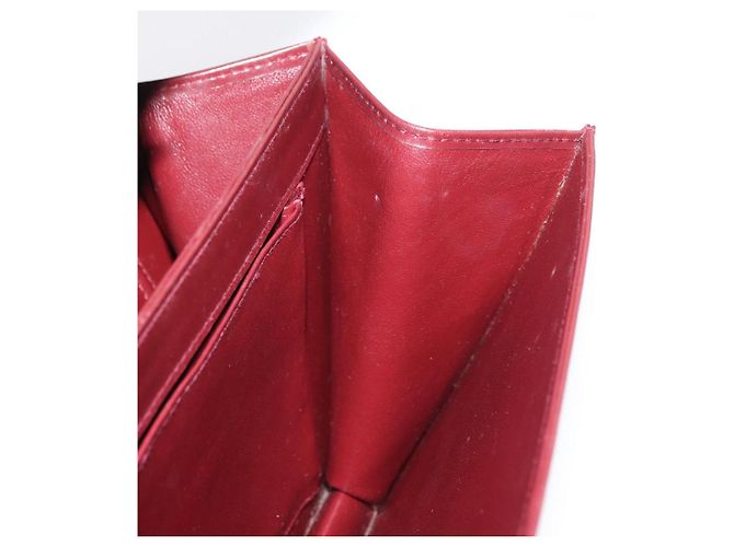 Borsa a mano in pelle bordeaux Gucci oro Auth ep13170 D'oro Bordò - vista 18