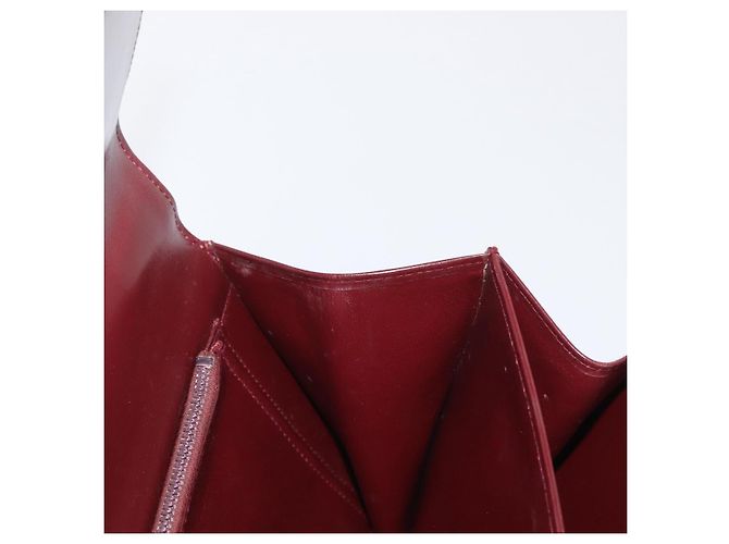 Borsa a mano in pelle bordeaux Gucci oro Auth ep13170 D'oro Bordò - vista 22