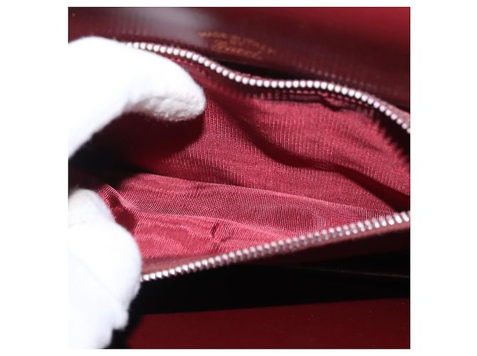 Borsa a mano in pelle bordeaux Gucci oro Auth ep13170 D'oro Bordò - vista 24