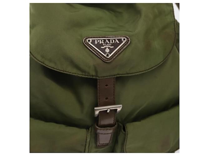 PRADA Rucksack aus Nylon grün silber authentisch 166315 - Ansicht 19