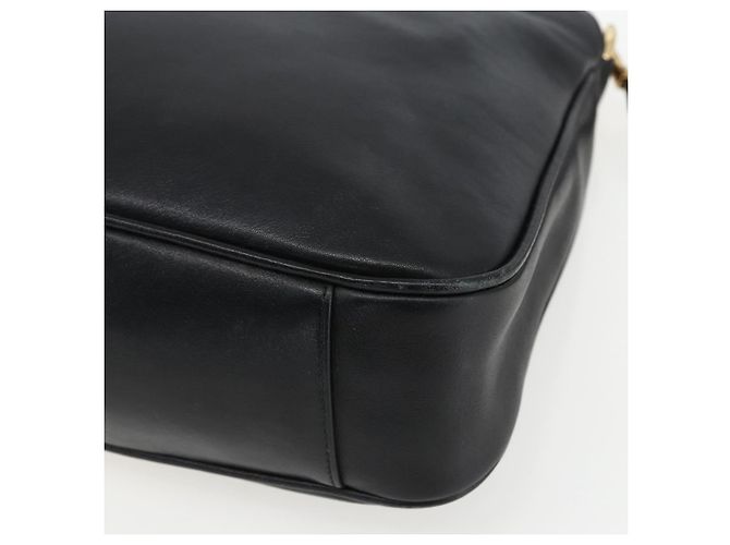 Borsa a mano in pelle Gucci Bamboo 2way Nera Oro 001 1638 Auth 170600 Nero D'oro - vista 16