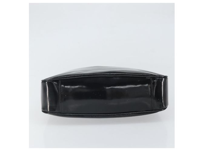 Bamboo Borsa a mano GUCCI in pelle verniciata nera e argento 001 2113 Auth ep13142 Nero - vista 5