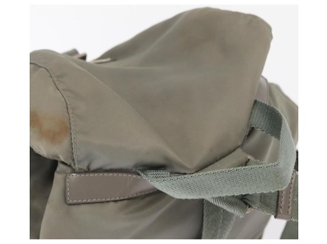 PRADA Backpack Nylon Gray Silver Auth 165573 Brown Silvery - view 6