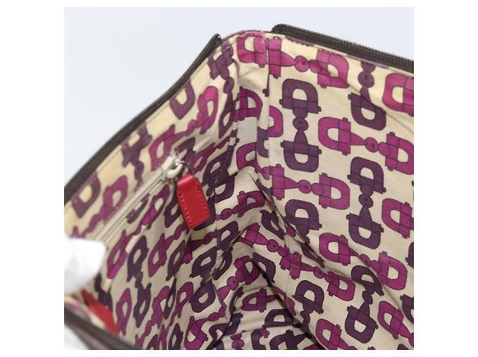 GUCCI Borsa a Spalla Guccissima Tela Marrone Argento 257301 Auth 170311 - vista 19