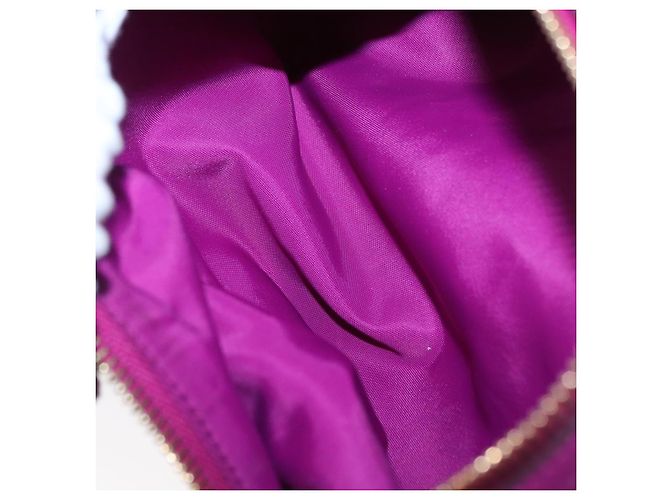 Pochette a mano in nylon viola e oro Salvatore Ferragamo Auth 169291V D'oro Porpora - vista 10