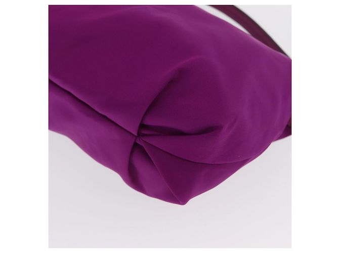 Pochette a mano in nylon viola e oro Salvatore Ferragamo Auth 169291V D'oro Porpora - vista 14