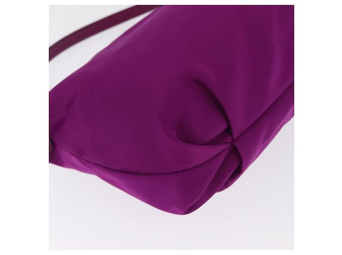 Pochette a mano in nylon viola e oro Salvatore Ferragamo Auth 169291V D'oro Porpora - vista 15