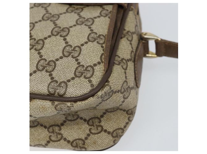 GUCCI GG Supreme Web Sherry Line Tasche aus PVC Beige Gold 904 02 049 Auth 170266 Golden - Ansicht 14