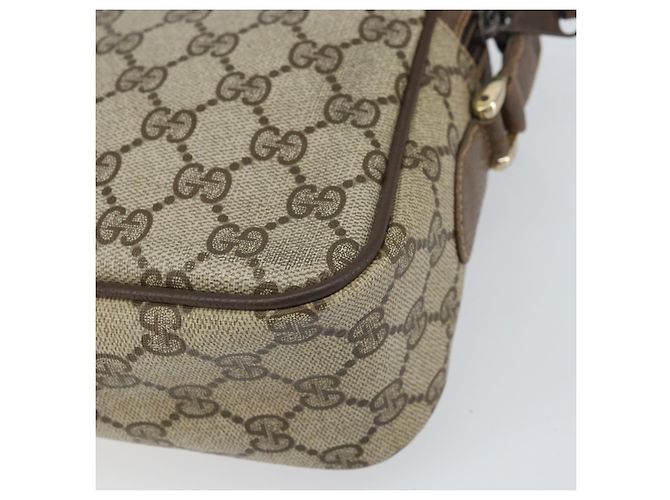 GUCCI GG Supreme Web Sherry Line Tasche aus PVC Beige Gold 904 02 049 Auth 170266 Golden - Ansicht 16