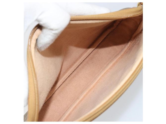 Gucci Borsa a Spalla Micro GG Supreme PVC Beige Oro 007 123 0428 Auth BA10077 D'oro - vista 11