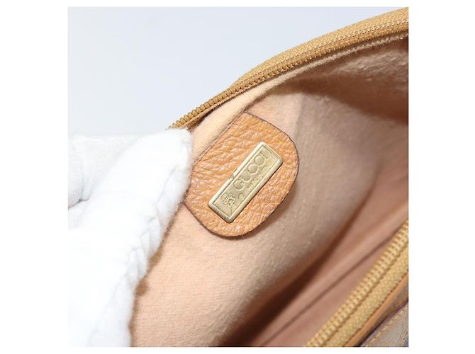 Gucci Borsa a Spalla Micro GG Supreme PVC Beige Oro 007 123 0428 Auth BA10077 D'oro - vista 19