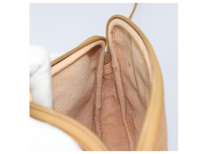 Gucci Borsa a Spalla Micro GG Supreme PVC Beige Oro 007 123 0428 Auth BA10077 D'oro - vista 20