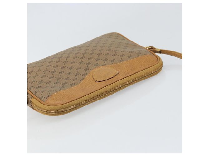 Gucci Borsa a Spalla Micro GG Supreme PVC Beige Oro 007 123 0428 Auth BA10077 D'oro - vista 6