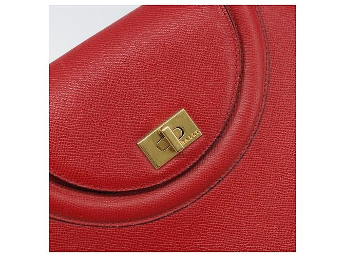 BALLY Borsa a Spalla in Pelle Rossa Dorata Auth 149841 Rosso D'oro - vista 19