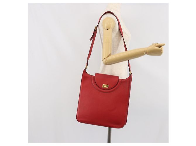 BALLY Borsa a Spalla in Pelle Rossa Dorata Auth 149841 Rosso D'oro - vista 24