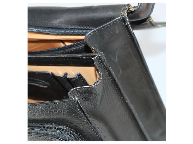 Borsa da lavoro Burberry in pelle nera e oro Auth bs32860 Nero D'oro - vista 10