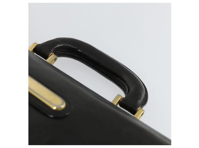 Borsa da lavoro Burberry in pelle nera e oro Auth bs32860 Nero D'oro - vista 14