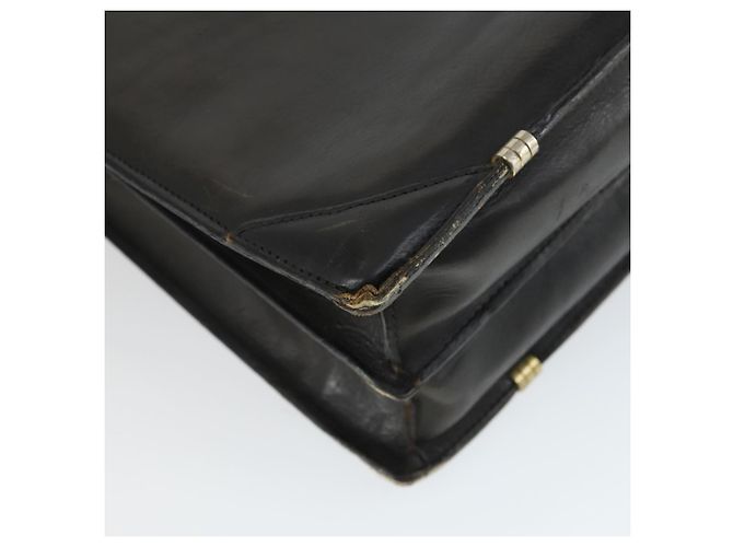 Borsa da lavoro Burberry in pelle nera e oro Auth bs32860 Nero D'oro - vista 17