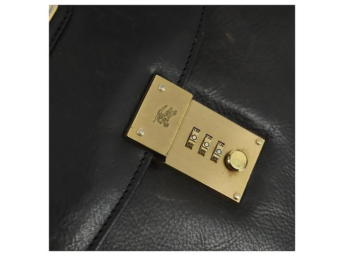 Borsa da lavoro Burberry in pelle nera e oro Auth bs32860 Nero D'oro - vista 19