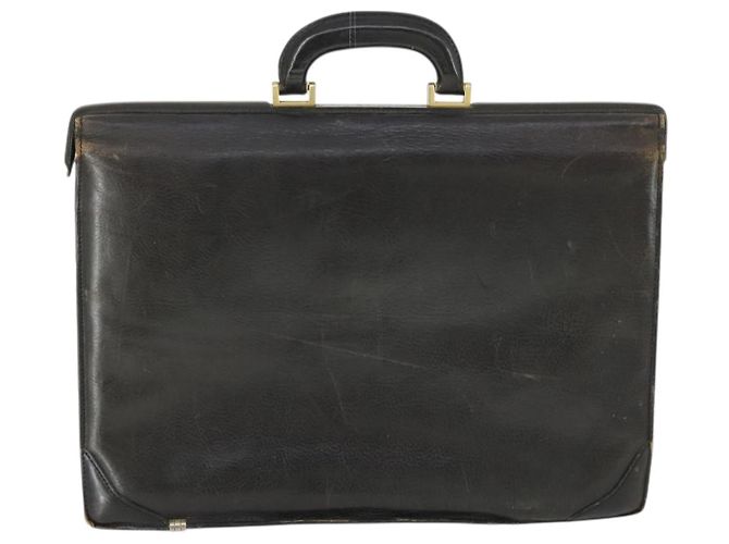 Borsa da lavoro Burberry in pelle nera e oro Auth bs32860 Nero D'oro - vista 2