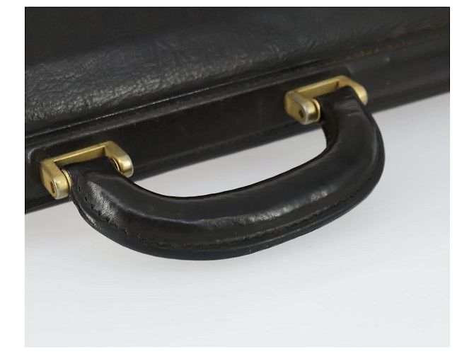 Borsa da lavoro Burberry in pelle nera e oro Auth bs32860 Nero D'oro - vista 7