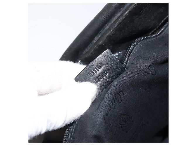 Borsa a spalla GUCCI GG in PVC Nero Argento 211107 Auth 169076 - vista 12