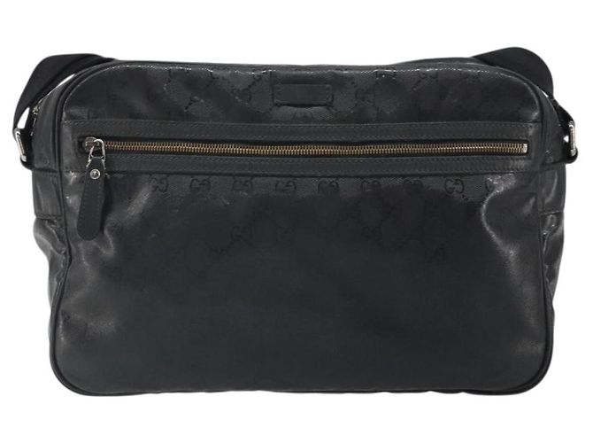 Borsa a spalla GUCCI GG in PVC Nero Argento 211107 Auth 169076 - vista 13
