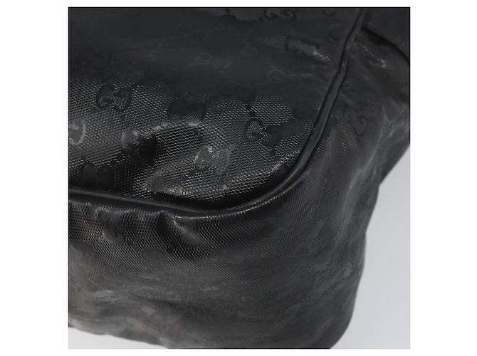 Borsa a spalla GUCCI GG in PVC Nero Argento 211107 Auth 169076 - vista 15