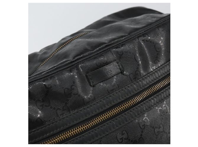 Borsa a spalla GUCCI GG in PVC Nero Argento 211107 Auth 169076 - vista 17