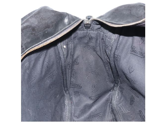 Borsa a spalla GUCCI GG in PVC Nero Argento 211107 Auth 169076 - vista 19