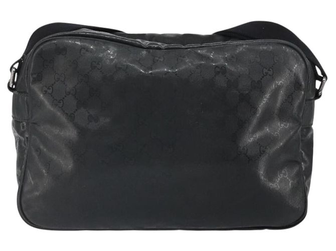 Borsa a spalla GUCCI GG in PVC Nero Argento 211107 Auth 169076 - vista 2