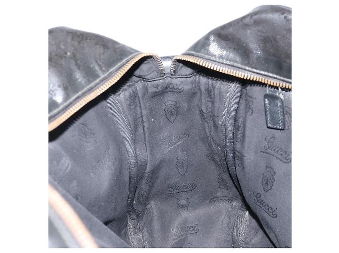 Borsa a spalla GUCCI GG in PVC Nero Argento 211107 Auth 169076 - vista 20