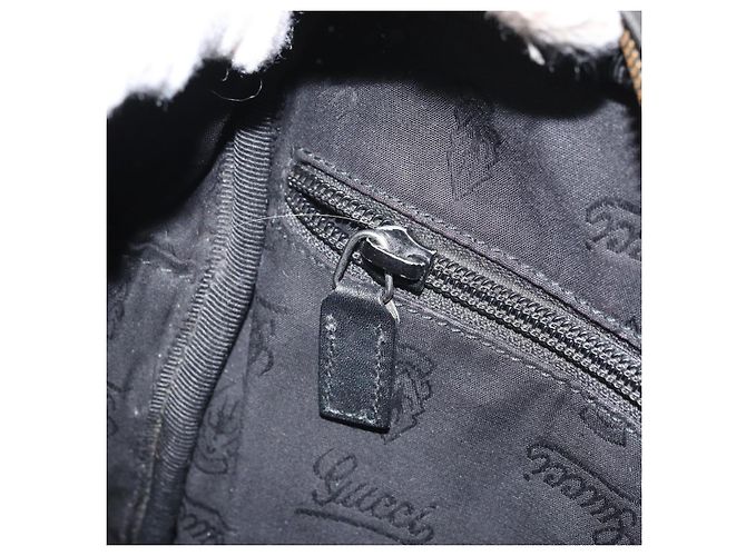 Borsa a spalla GUCCI GG in PVC Nero Argento 211107 Auth 169076 - vista 21