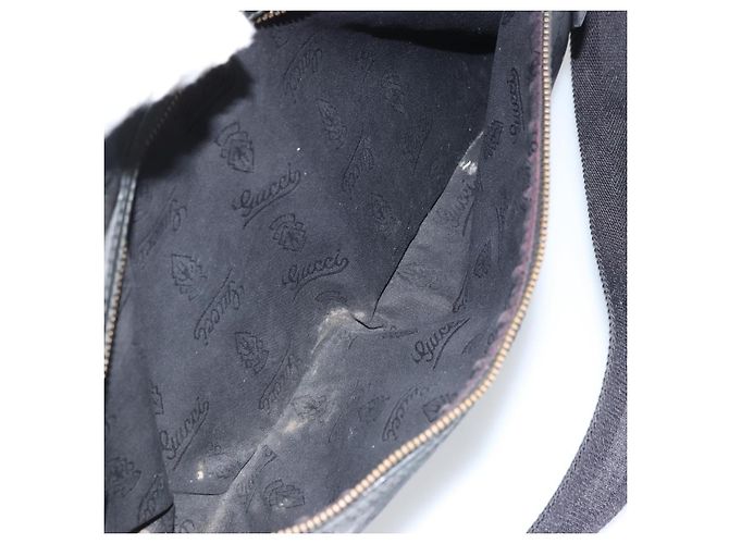 Borsa a spalla GUCCI GG in PVC Nero Argento 211107 Auth 169076 - vista 24