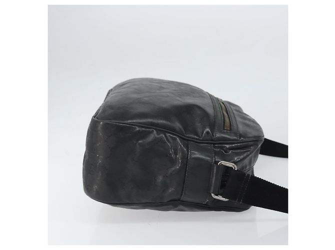 Borsa a spalla GUCCI GG in PVC Nero Argento 211107 Auth 169076 - vista 3