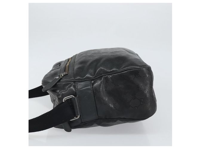 Borsa a spalla GUCCI GG in PVC Nero Argento 211107 Auth 169076 - vista 4