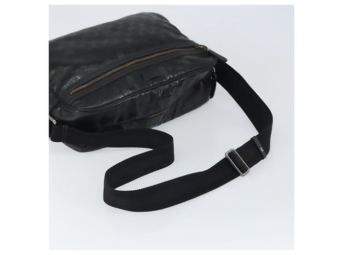 Borsa a spalla GUCCI GG in PVC Nero Argento 211107 Auth 169076 - vista 7