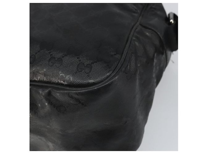 Borsa a spalla GUCCI GG in PVC Nero Argento 211107 Auth 169076 - vista 9