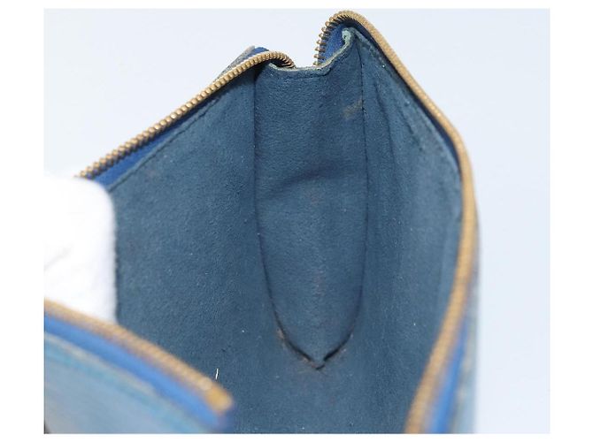 LOUIS VUITTON Epi Pochette Accessori Pouch Blu M52985 LV Auth 169639 - vista 17