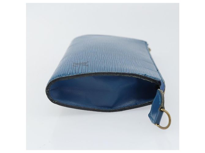 LOUIS VUITTON Epi Pochette Accessori Pouch Blu M52985 LV Auth 169639 - vista 3