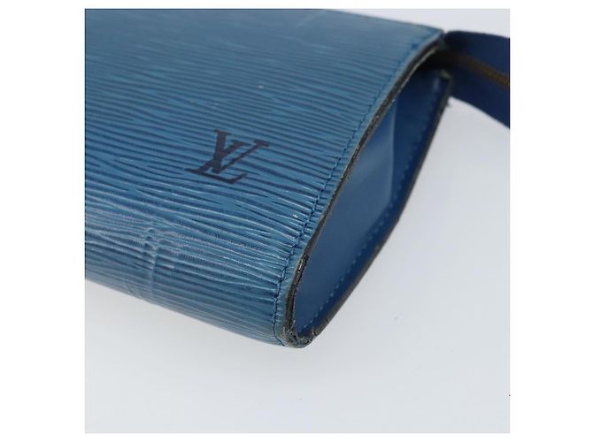 LOUIS VUITTON Epi Pochette Accessori Pouch Blu M52985 LV Auth 169639 - vista 7
