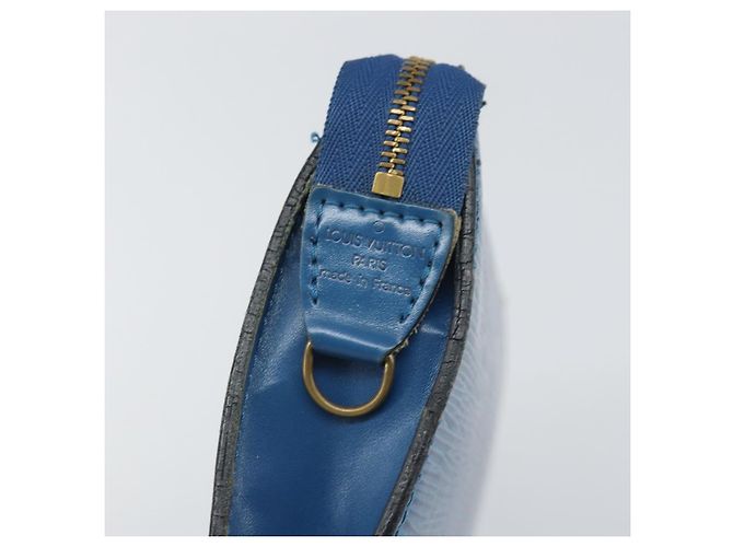 LOUIS VUITTON Epi Pochette Accessori Pouch Blu M52985 LV Auth 169639 - vista 8