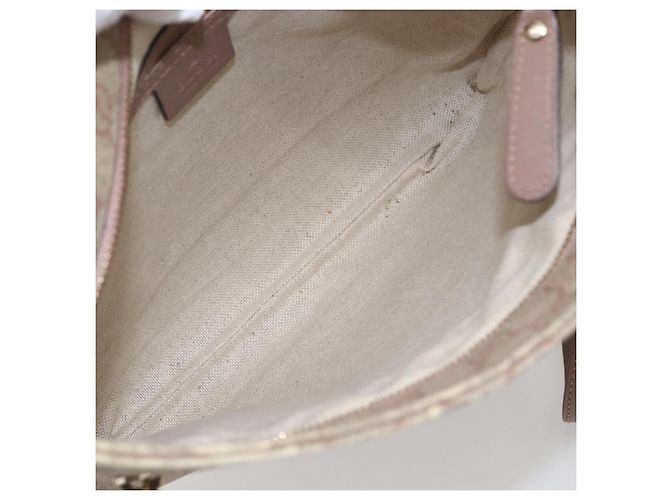 Gucci Borsa a Spalla GG Supreme in PVC Rosa Oro 295257 Auth bs33194 D'oro - vista 10