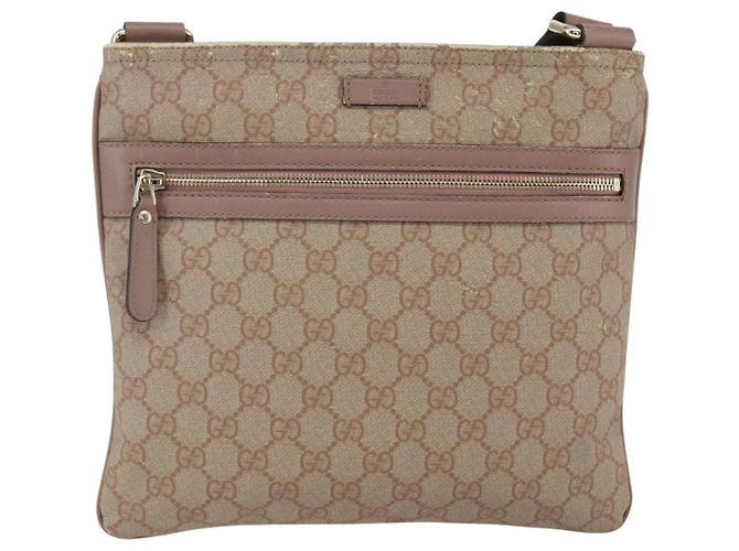 Gucci Borsa a Spalla GG Supreme in PVC Rosa Oro 295257 Auth bs33194 D'oro - vista 13
