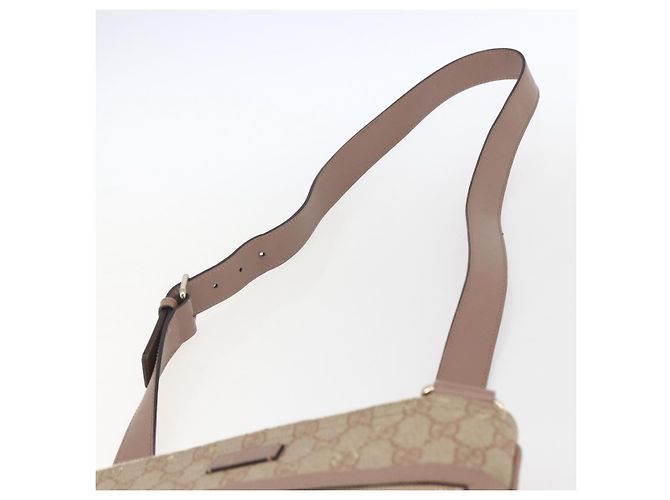 Gucci Borsa a Spalla GG Supreme in PVC Rosa Oro 295257 Auth bs33194 D'oro - vista 14