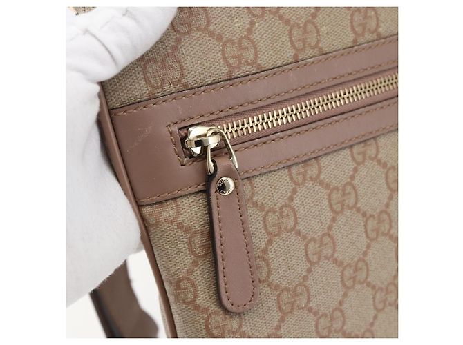 Gucci Borsa a Spalla GG Supreme in PVC Rosa Oro 295257 Auth bs33194 D'oro - vista 19