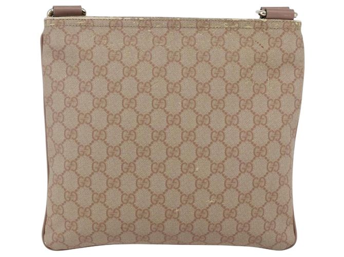 Gucci Borsa a Spalla GG Supreme in PVC Rosa Oro 295257 Auth bs33194 D'oro - vista 2