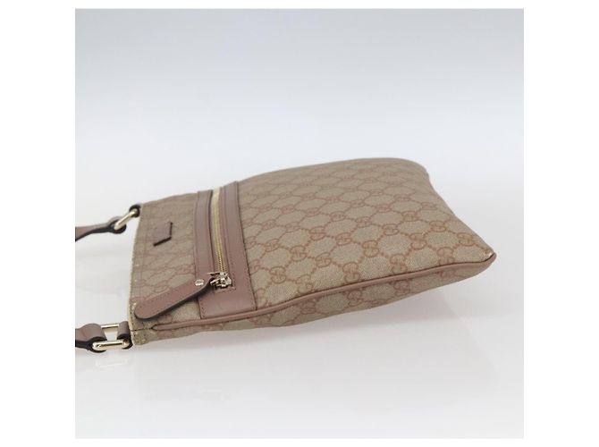 Gucci Borsa a Spalla GG Supreme in PVC Rosa Oro 295257 Auth bs33194 D'oro - vista 3